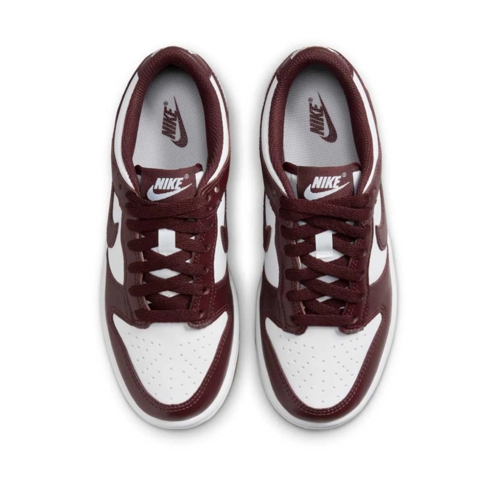 Nike Kids' Maroon and White low dunk Sneakers